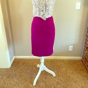 Fuschia pencil skirt